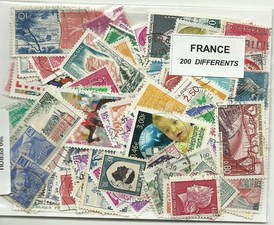200  timbres de france différents