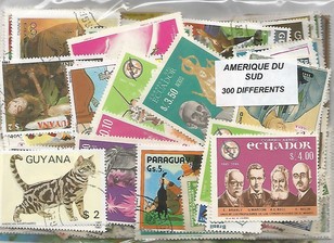 300 timbres d'Amerique du Sud
